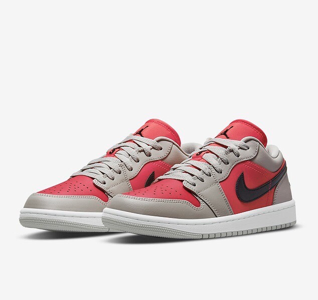 Air Jordan 1 low Light Iron Ore Siren Red