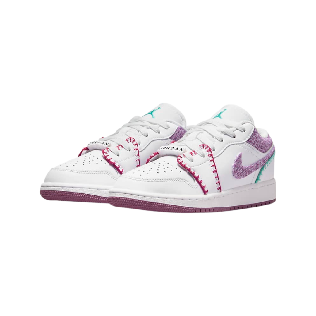 Air Jordan 1 low White Light Bordeuax