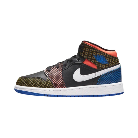 Air jordan 1 mid multicolor grid GS