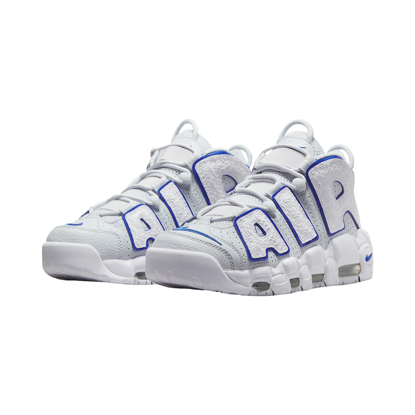 Air More Uptempo embossed bianco blu