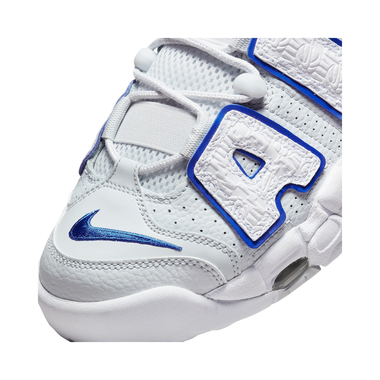 Air More Uptempo embossed bianco blu