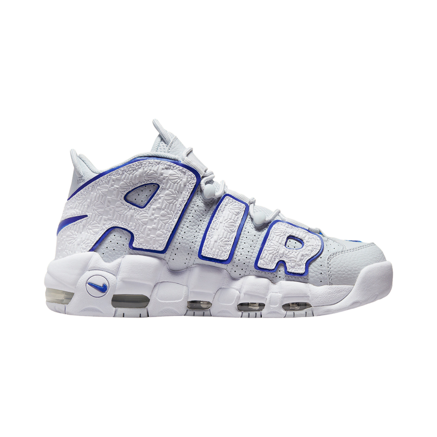 Air More Uptempo embossed bianco blu